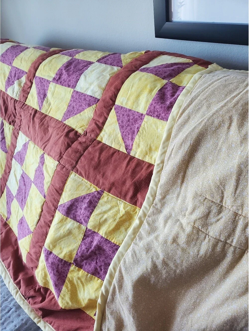Vintage quilt bed